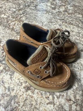Sperry Toddler Tan/Brown Moccasin Boat Shoes